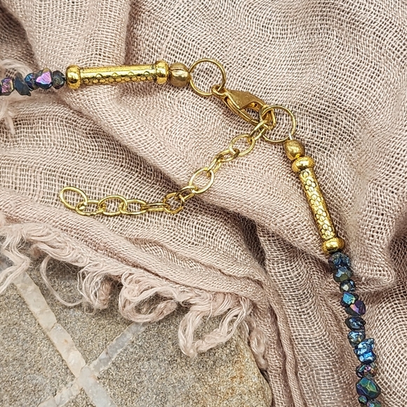 FP Designer Jewelry Emilie Shapiro Frozen Fire Path Gold Pyrite Raw Rock Nuggets - Picture 5 of 14